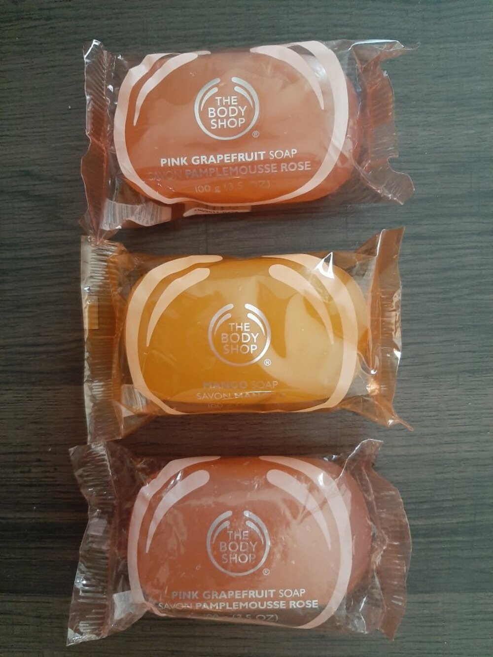 3 Bars of The Body Shop Grapefruit & Mango